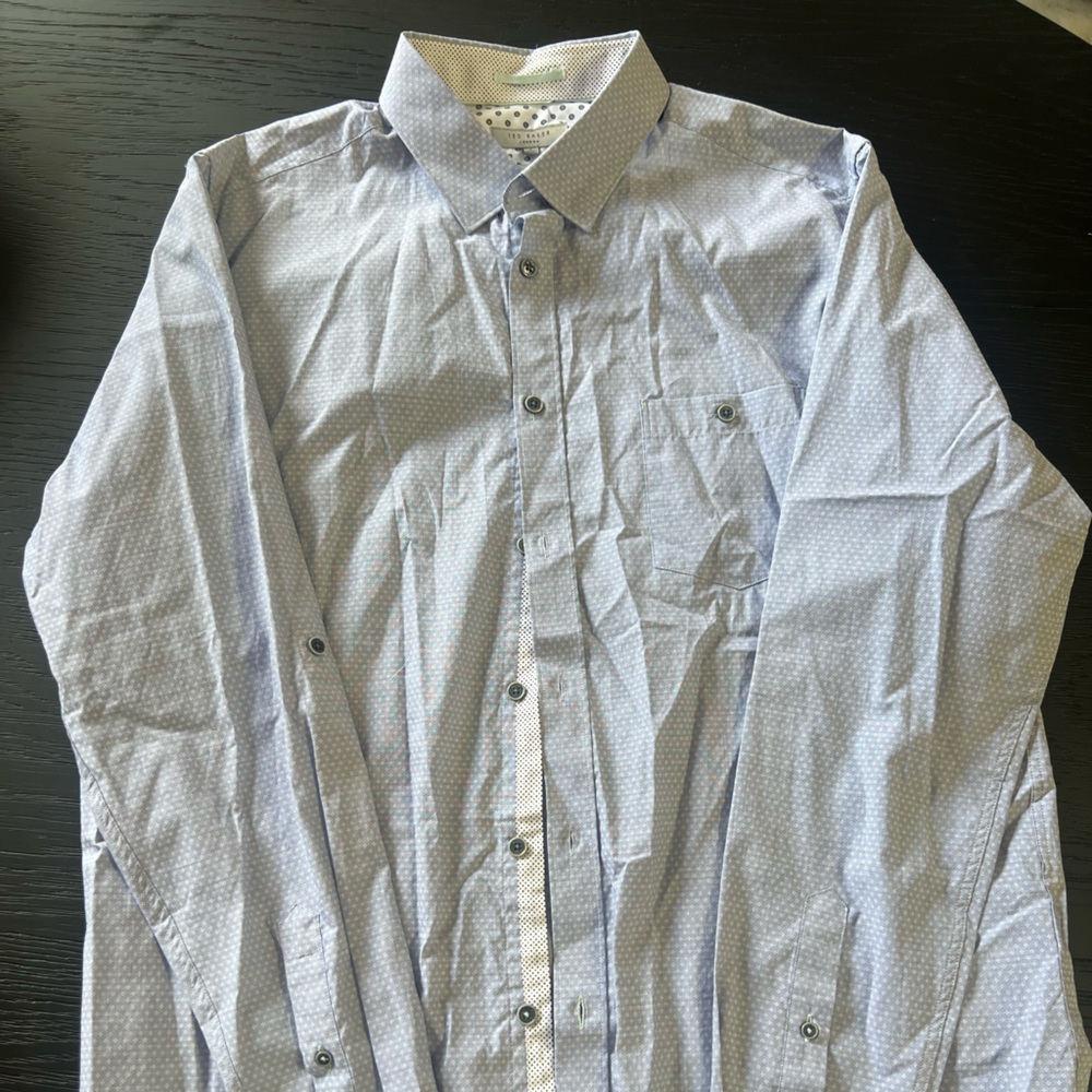 Ted Baker Light Blue Patterned Shirt